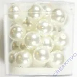Renaissance Glaswachsperlen, 10 mm � schneewei�
