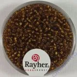 Rocailles 2 mm � mit Silbereinzug dunkelbraun