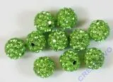 Shamballa Bead 10mm maigr�n (Restbestand)