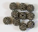 Shamballa Bead 10mm anthrazit (Restbestand)