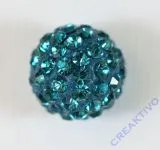 Shamballa Bead 12mm petrol (Restbestand)