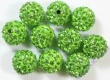 Shamballa Bead 12mm maigr�n (Restbestand)