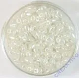 Twin-Rocailles mit Doppelloch 2,5x5mm wei�