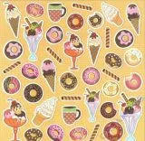 Premium Glitter Scrapbook paper Dessert 180