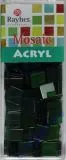 Acryl-Mosaik, 1x1 cm, transparent, jade