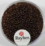 Rocailles verwachst 2mm dunkelbraun