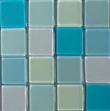 Acryl-Mosaik, 1x1 cm, transparent, lagune