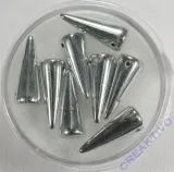 Spike Beads silberfarben 7x17mm 8 St�ck