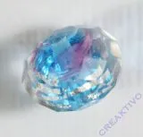 Glasschliffperle Rosenperle 12mm hellblau