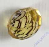 Glasschliffperle Streifenperle 12mm topas