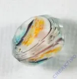 Glasschliffperle Briolette 12mm t�rkis-orange