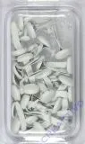 Rayher Brads rund 4+8 mm 75 St�ck wei�