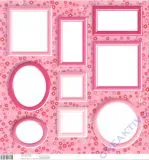 Scrapbooking Papier Frames rosa