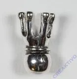 Metallzwischenteil Krone 18x10mm
