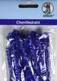 Chenilledraht metallic blau