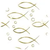 Designkarton Gold - Fische