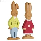 Pappmach� Hasenpaar 24x8x3cm