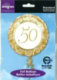 Folienballon 50 Gold 45cm