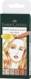 Tuschestift PITT artist pen B 6er Etui skin tones