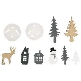 Holz-Steckteile Winterwald
