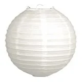2 Papierlampions 20cm wei�