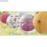 2 Papierlampions 20cm wei�