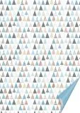 Motiv-Fotokarton Tanne 50x70cm blau/ros�gold