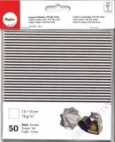 Origami-Faltbl�tter 15cm x 15cm kupfer/wei� gestreift