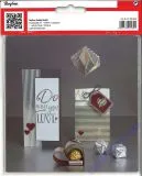 Origami-Faltbl�tter 15cm x 15cm kupfer/wei� gestreift