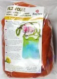 Reine Schurwolle Kammzug Beutel 50g orange