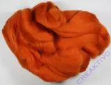 Reine Schurwolle Kammzug Beutel 50g orange