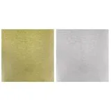 Scrap.-Papier Metalleffekt geb�rstet gold/silber