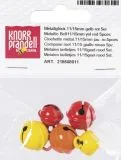 Metallgl�ckchen 11/15mm gelb orange rot 5er