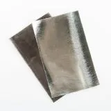 Metallic Kunstleder brillant silber