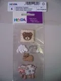 Heyda 6 Textilsticker Tierbabys