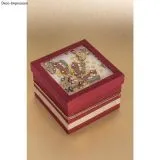 Pappmach�-Box mit Sch�tteldeckel 12,5x12,5x9cm