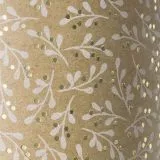 Naturkarton Mistel 50 x 70 cm wei�/goldfarben gl�nzend