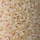 Naturkarton Mistel 50 x 70 cm wei�/rot gl�nzend