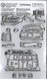 CraftEmotions clearstamps A6 - x-mass cars 2 Carla Creaties (08-19)