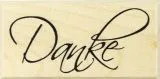 Holz-Stempel Danke, 3x6cm