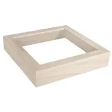 Holz-Rahmen mit Acrylglas, mittelbraun quadratisch