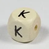 Holz-Buchstabenperle K
