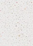 Transparentpapier Sternenglanz Rolle 50 x 70 cm - Motiv C Sterne ros�gold