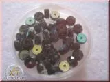 Glas-Schliffperlen, Radl 6x3 mm irisierend onyx