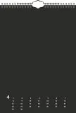 Bastelkalender immerw�hrend A4 Deckblatt: schwarz, Monatsbl�tter: schwarz
