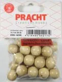 Pracht Holzperlen, poliert 14mm 18St natur