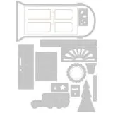 Sizzix Thinlits Stanze Set 15PK - Home for Christmas