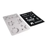 Silikon-Gie�form Winter + Schablone A5 grau