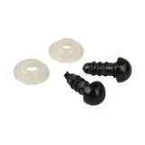 Kunststoff Sicherheitsaugen, 6mm � schwarz