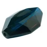 Acryl Schmuck Olive facettiert 36x24mm petrol (Restbestand)